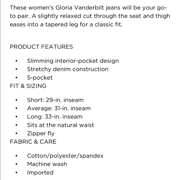 Gloria Vanderbilt Jeans - Picture 8 of 8
